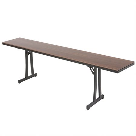 MITYLITE Laminate Folding Table, Walnut, 18 x 96 In. LRT1896CWL1B